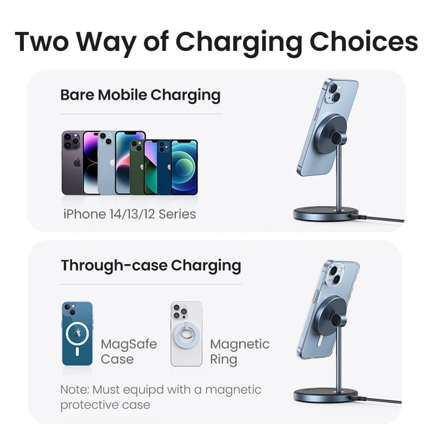 Magnetic Wireless Charger Stand For iPhone 15 14 Pro Max/iPhone 13/AirPods