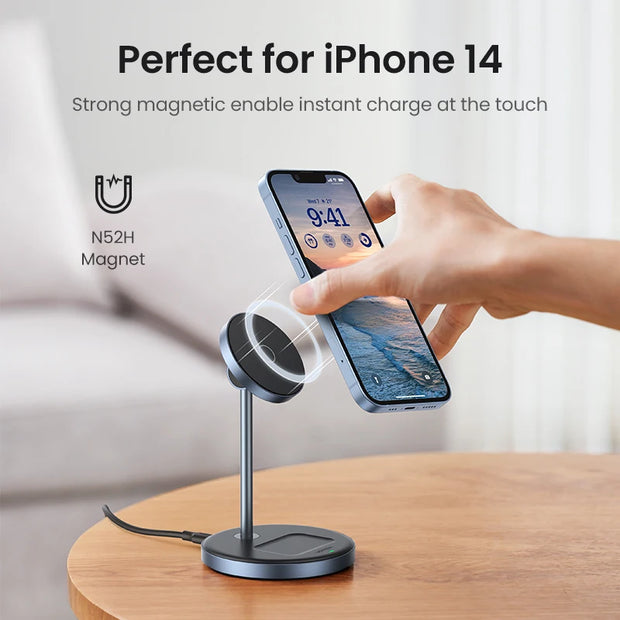 Magnetic Wireless Charger Stand For iPhone 15 14 Pro Max/iPhone 13/AirPods